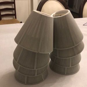 Silk chandelier shades excellent condition